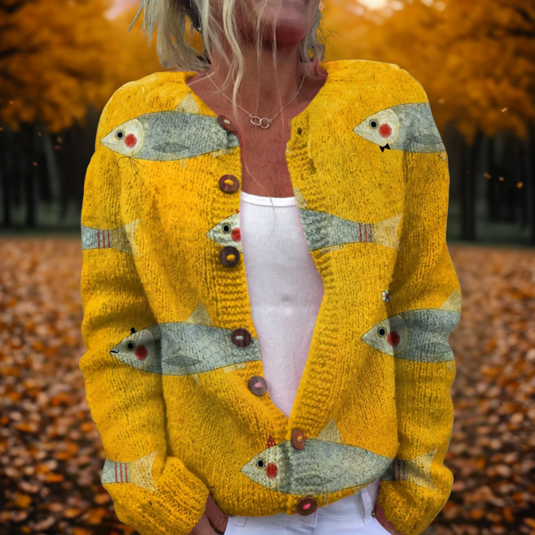Bella | Sardines Art Cardigan main image 1