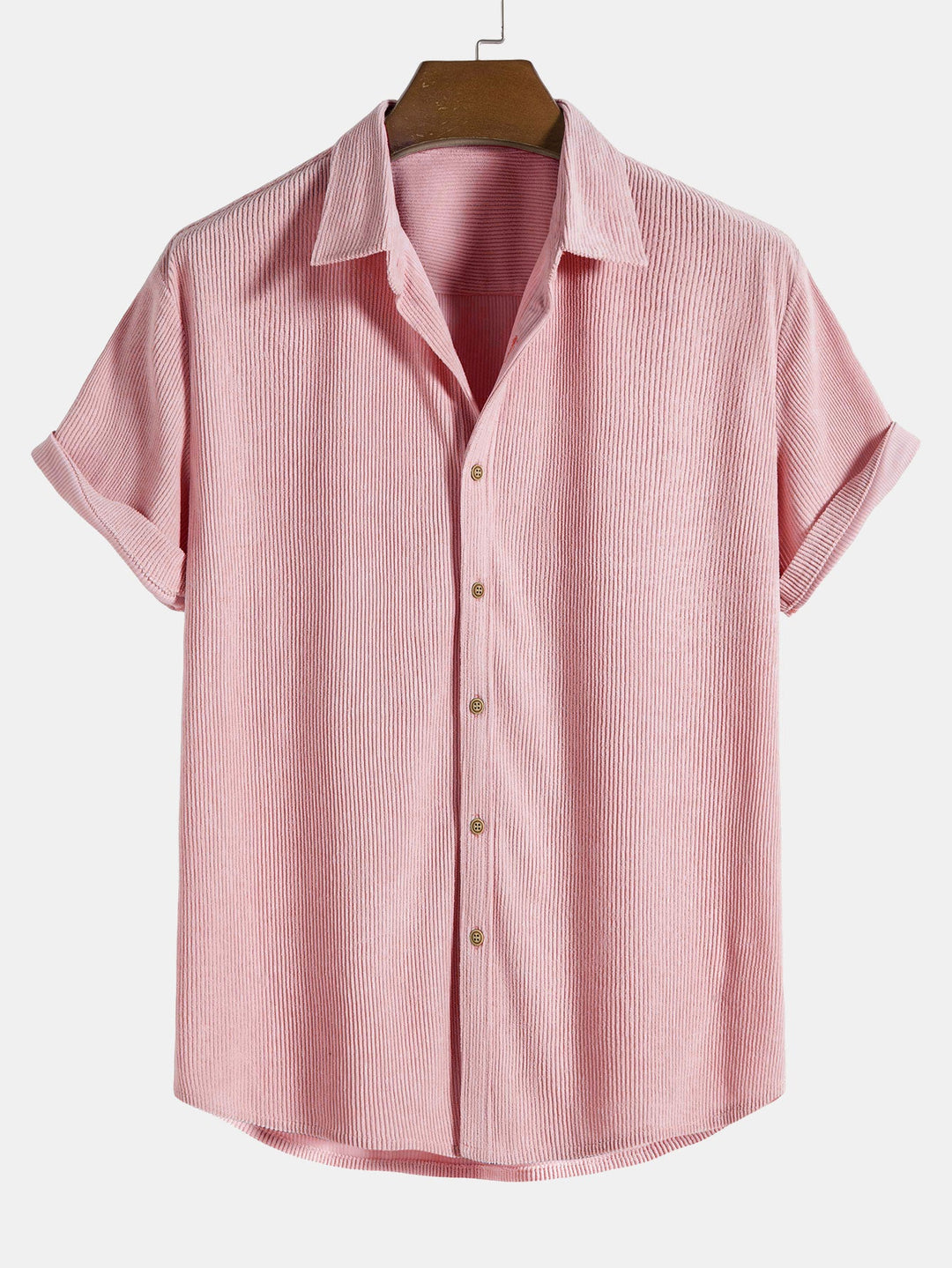Corduroy overhemd met korte mouwen en shorts