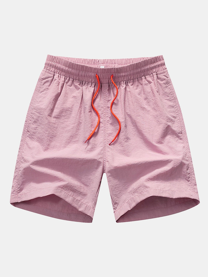 Palmboom Meeuw Print Doorknoop Shirt & Zwembroek