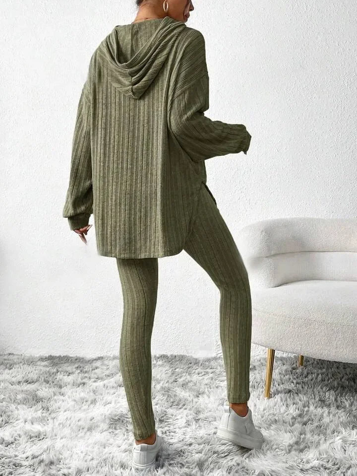 Camden Geribbelde Knit Lounge Set