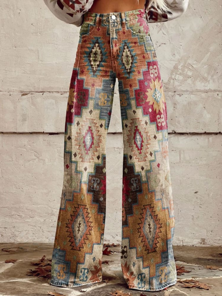Rowena | Azteek Droom Wijde-Pijpen Broek