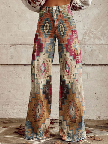 Rowena | Azteek Droom Wijde-Pijpen Broek