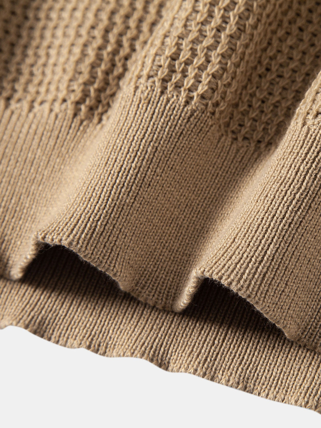 Getextureerde Johnny Kraag Gehaakte Tricot Polo