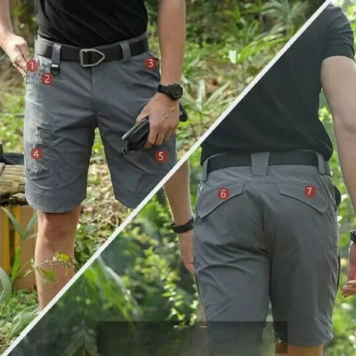 DAMIAN - CARGOSHORTS MET 7 ZAKKEN EN GRATIS RIEM