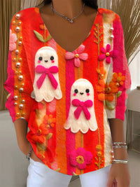 Heren grappige spook kunstprint casual trui