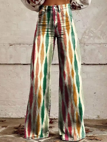 Diana | Aardetint Ripple Wijde-Pantalon