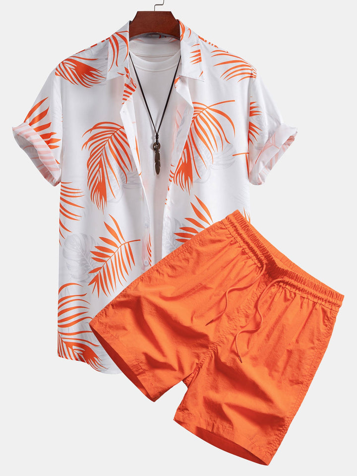 Bladerprint Doorknoop Shirt & Zwembroek