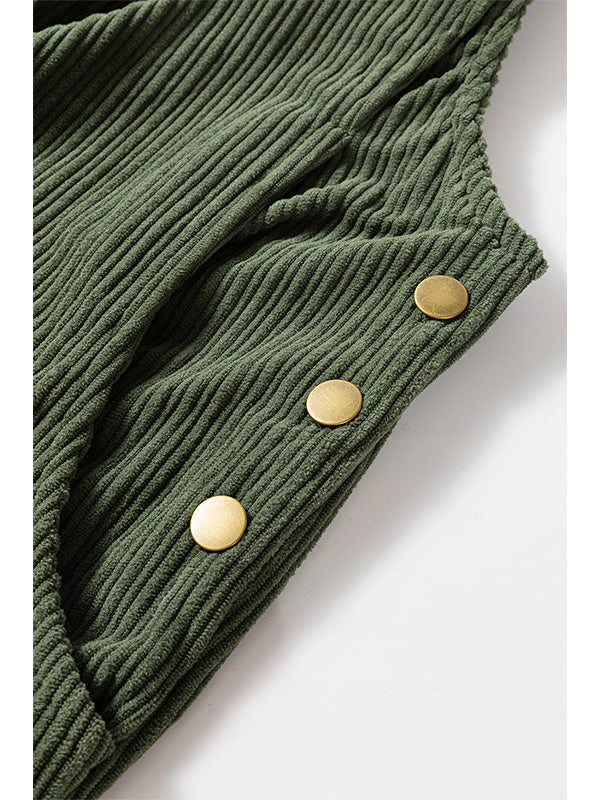 Dames Cozy Corduroy Loose Fit Overalls