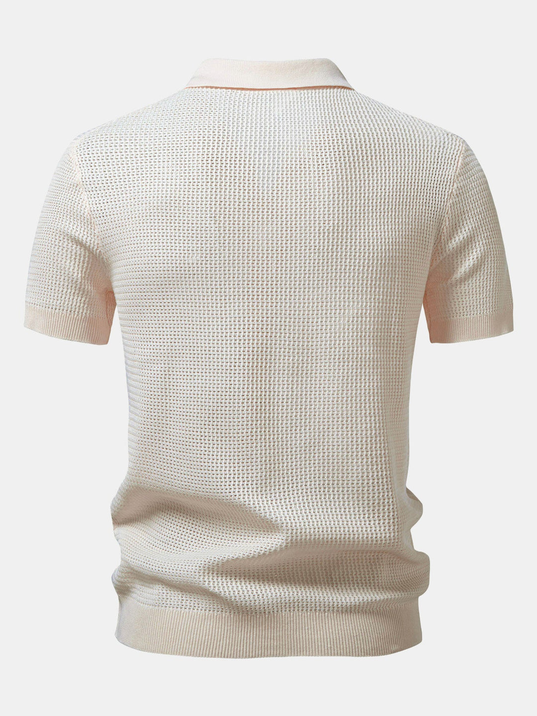 Getextureerde Johnny Kraag Gehaakte Tricot Polo