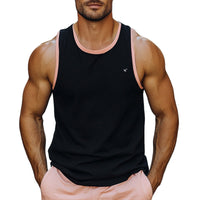 Heren Koel Huidvriendelijk Zwart Katoenen Tanktop MTA2551C6U