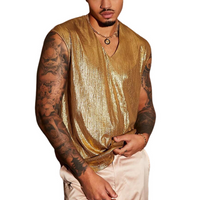 Heren Glitter Casual Effen Kleur Tanktop MTA3145C9X