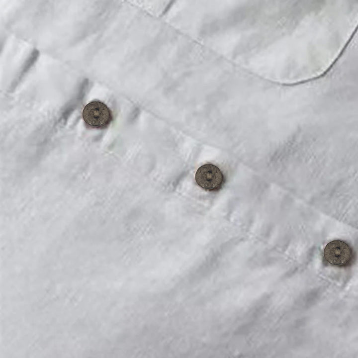 Van Dame Solid Knopen Lange Mouwen Dames Shirt Met Zakjes