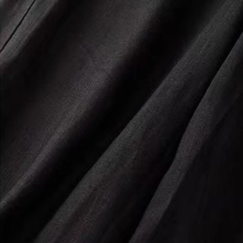 Van Dame Casual Effen Kleur Eén Knop Vrouwen Capri Wijde Pantalon Met Zakken