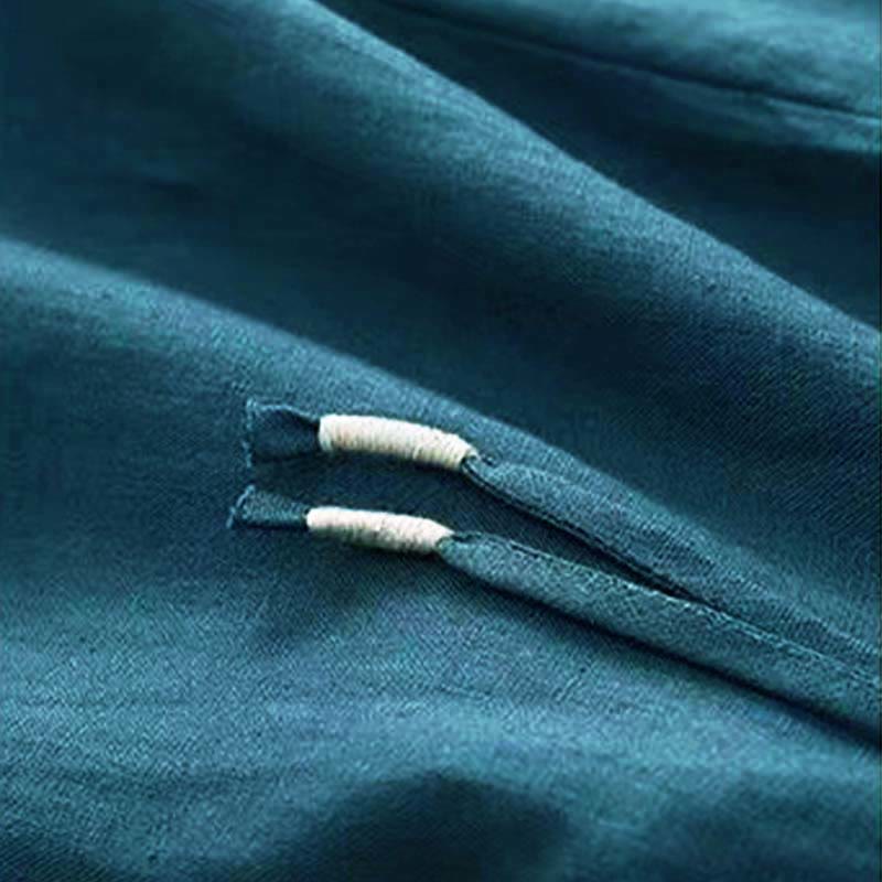 Van Dame Casual Effen Kleur Eén Knop Vrouwen Capri Wijde Pantalon Met Zakken