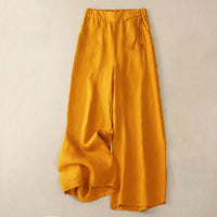 Van Dame Casual Effen Kleur Eén Knop Vrouwen Capri Wijde Pantalon Met Zakken