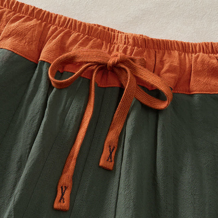 Lente Casual Touwsluiting Effen Katoenen Vrouwen Harem Broeken Met Zakken