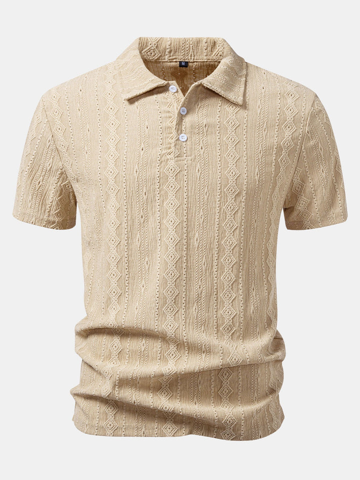 Geometrische Jacquard Polo