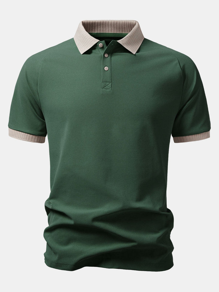 Contrast Raglan Mouw Polo