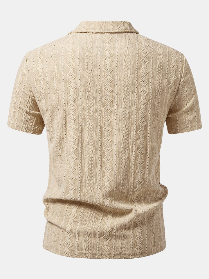 Geometrische Jacquard Polo