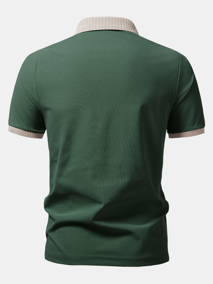 Contrast Raglan Mouw Polo