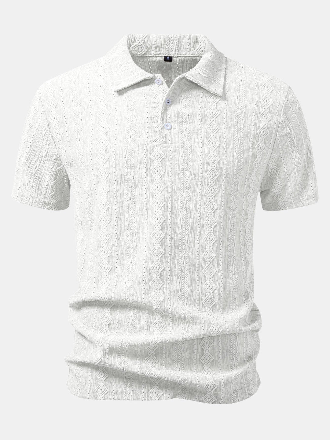 Geometrische Jacquard Polo