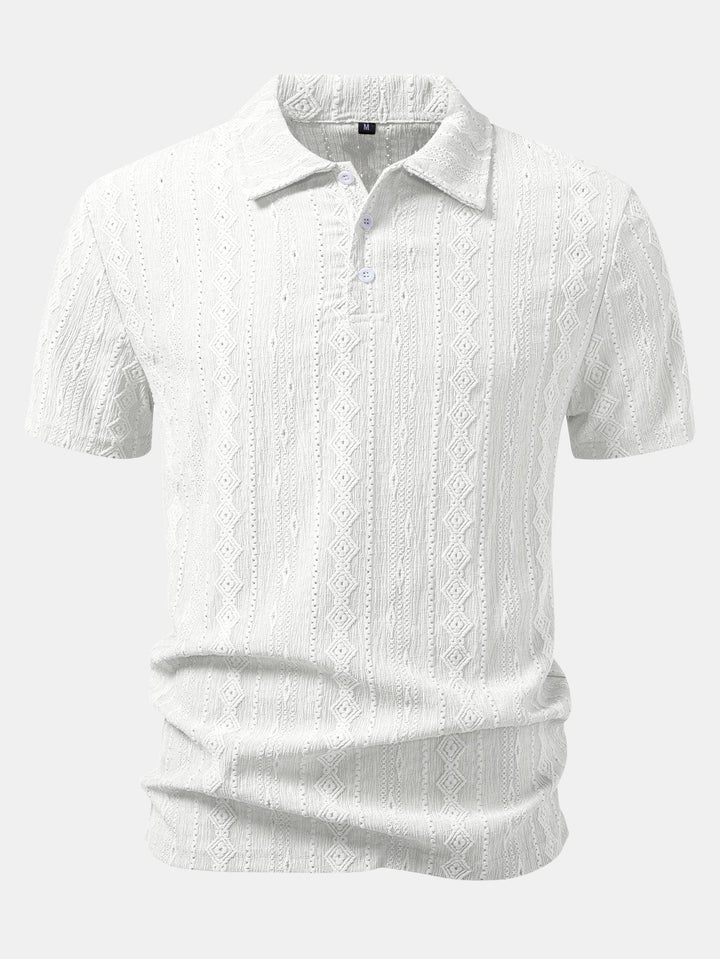 Geometrische Jacquard Polo