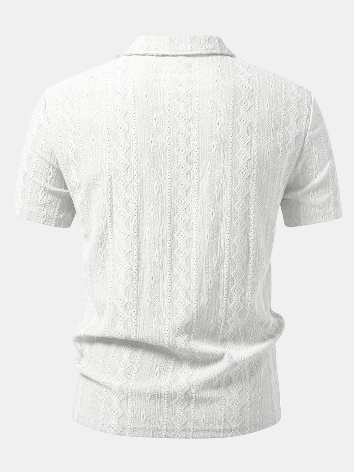 Geometrische Jacquard Polo