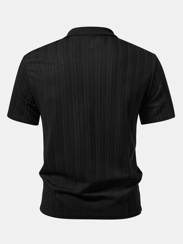 Getextureerde Rits Polo