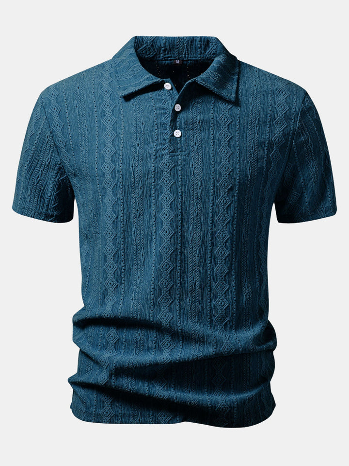 Geometrische Jacquard Polo