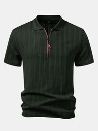Getextureerde Rits Polo