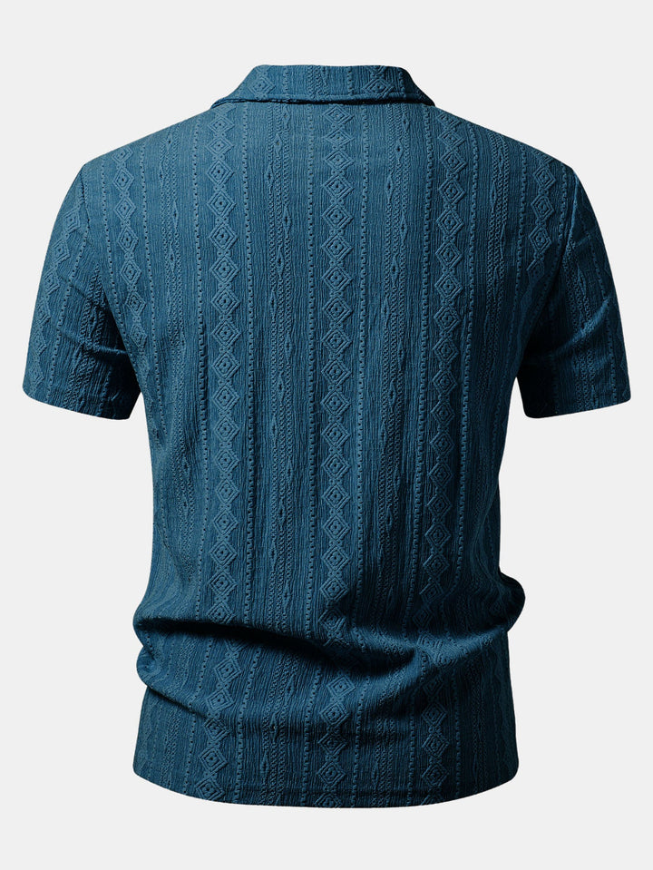 Geometrische Jacquard Polo