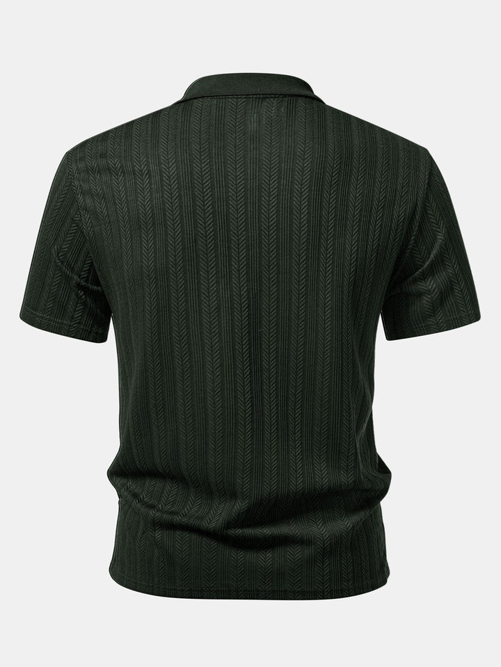 Getextureerde Rits Polo