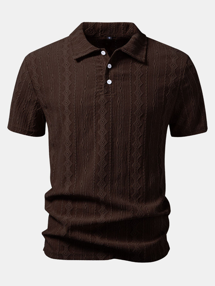 Geometrische Jacquard Polo
