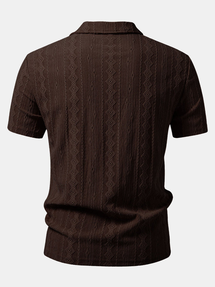 Geometrische Jacquard Polo