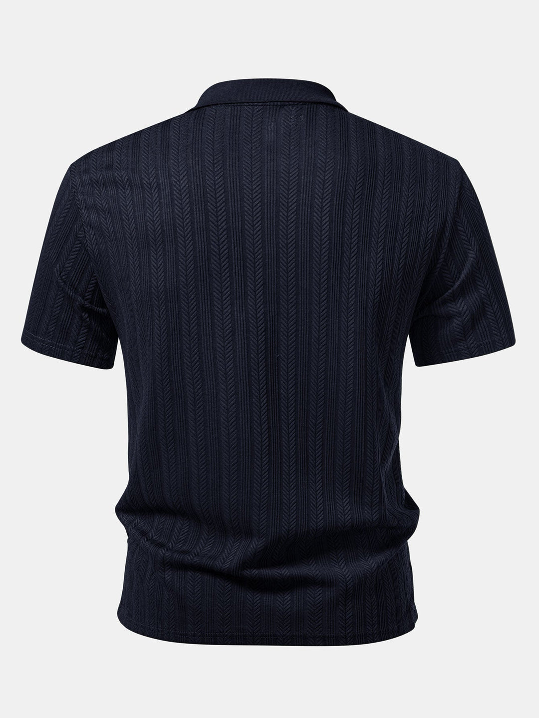 Getextureerde Rits Polo