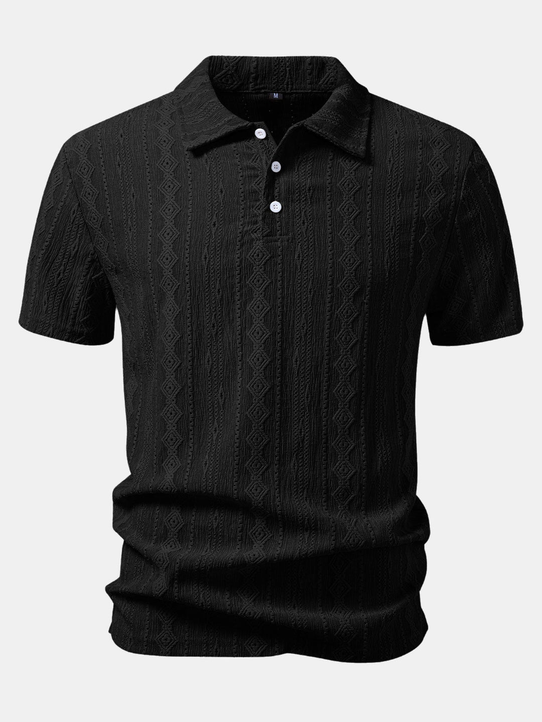 Geometrische Jacquard Polo