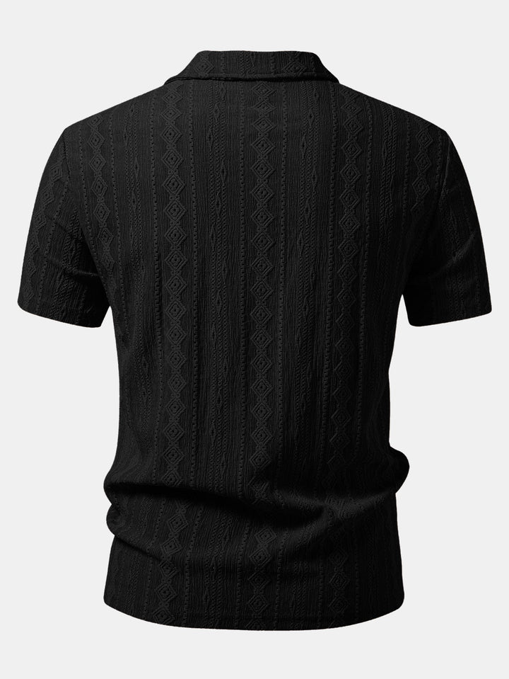 Geometrische Jacquard Polo