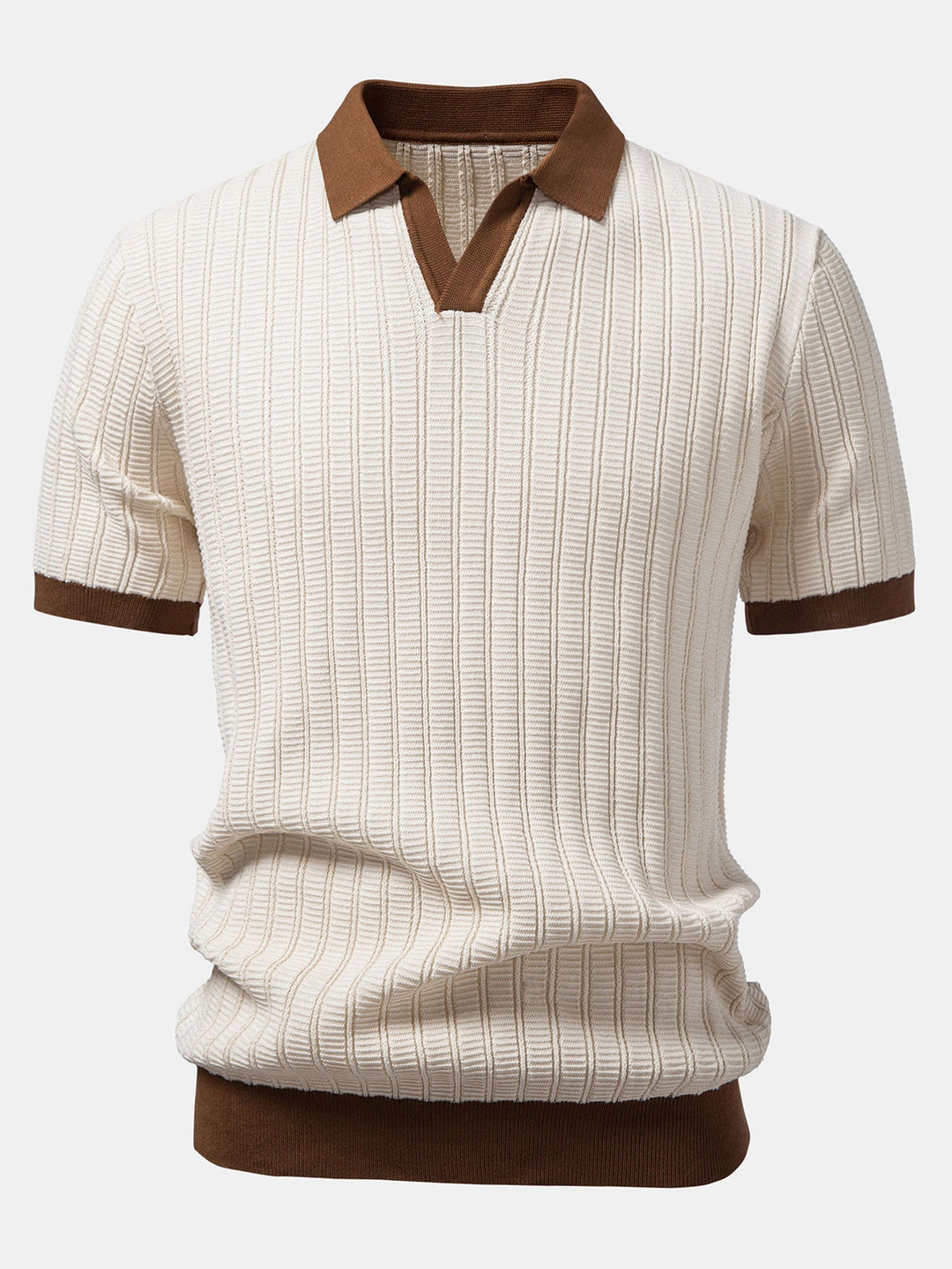 Contrast Getextureerde Johnny Kraag Polo & Slim Fit Getaperde Broek