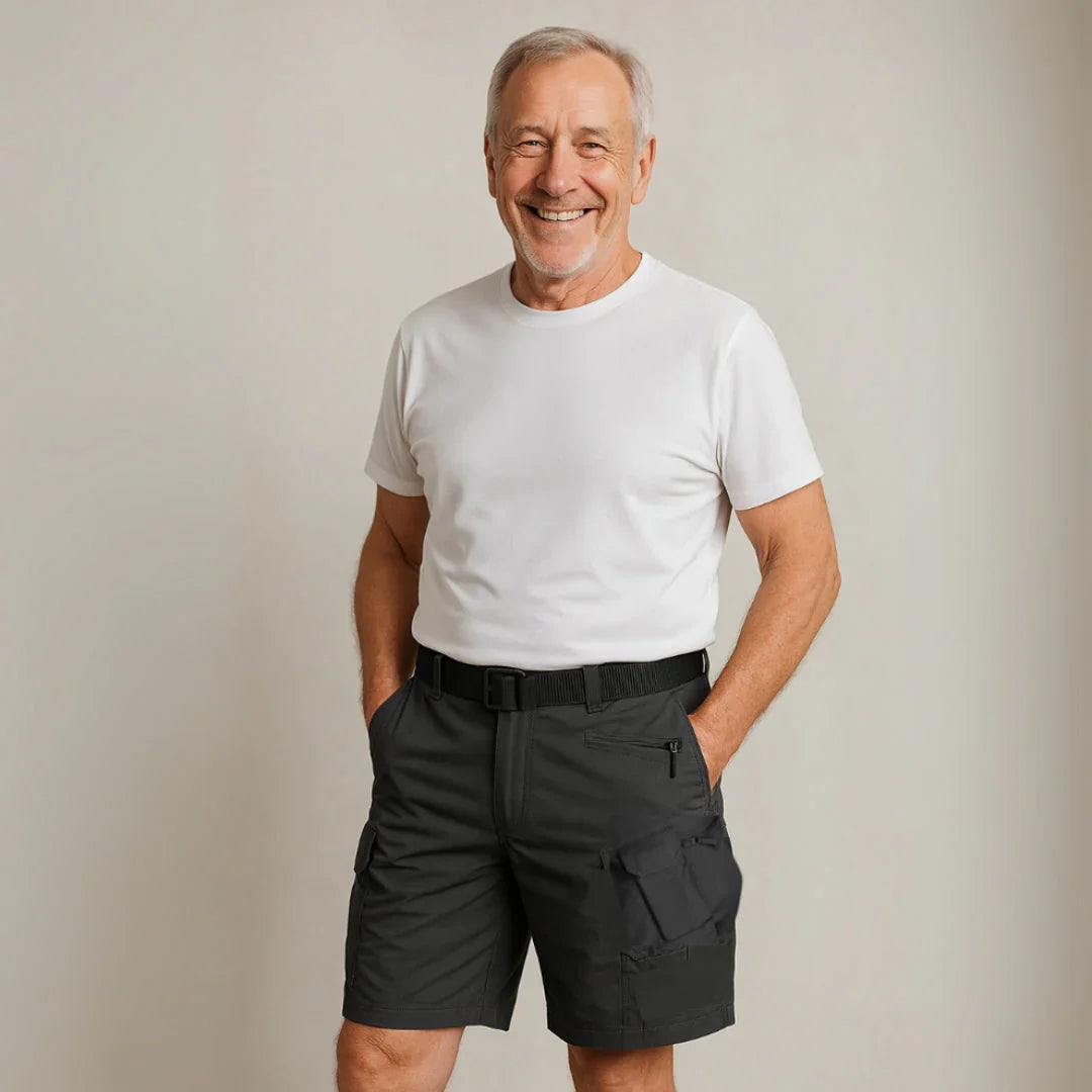 DAMIAN - CARGOSHORTS MET 7 ZAKKEN EN GRATIS RIEM
