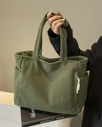 Tilda – Geribbelde Draagtas met Koorddetail