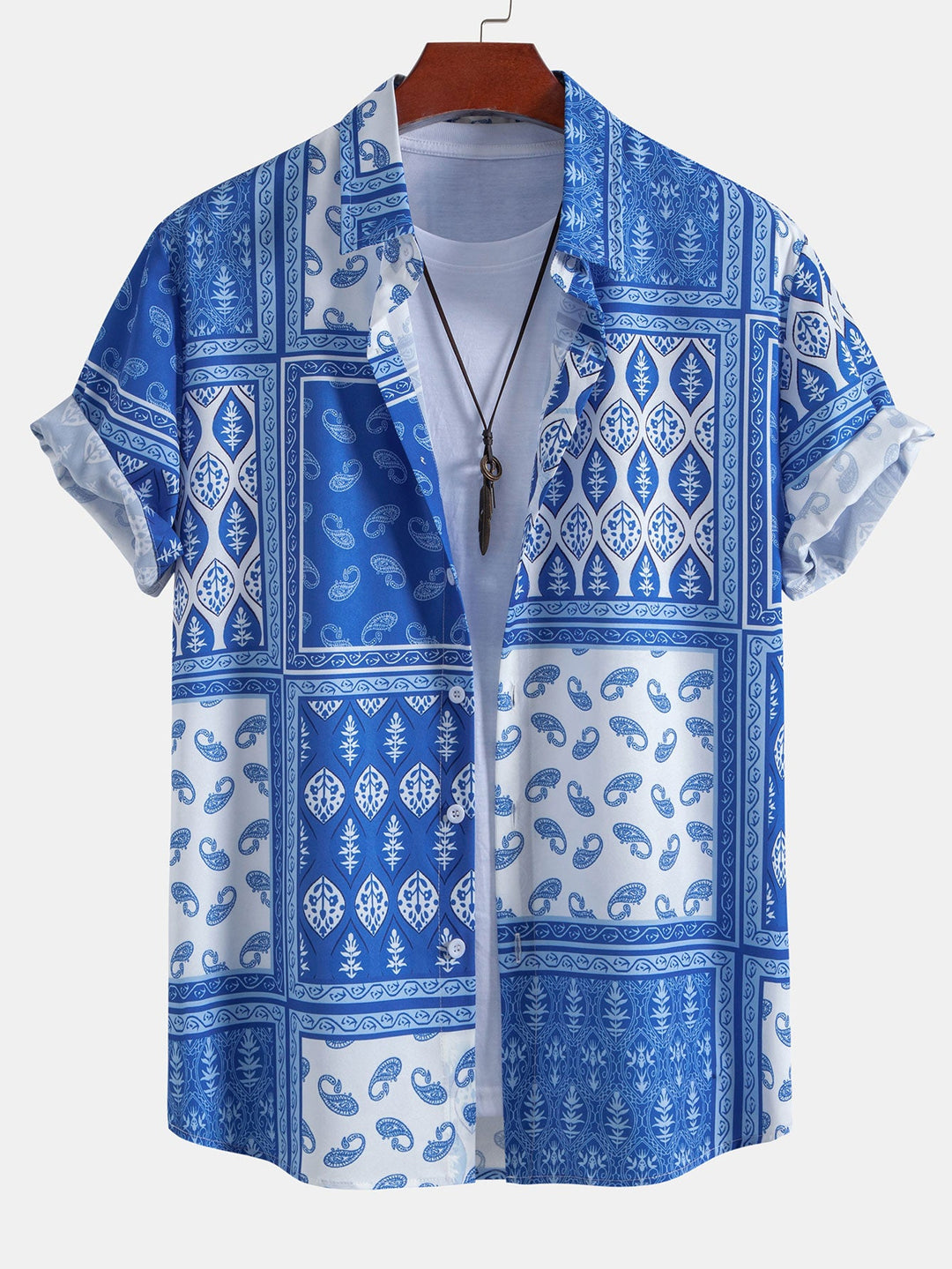 Paisley Rand Doorknoop Shirt & Zwembroek