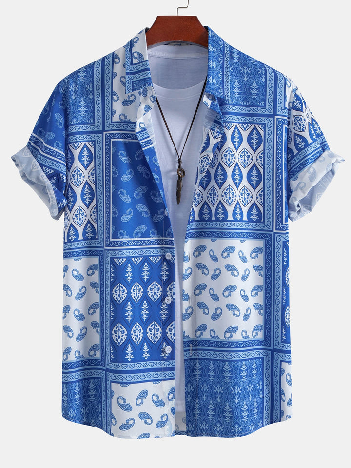 Paisley Rand Doorknoop Shirt & Zwembroek