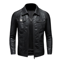 Heren Lapen Leren Bikerjack 37377631X