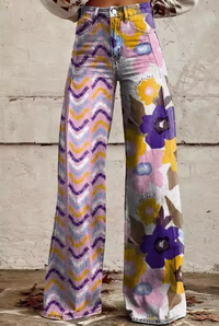 Paisley | Vintage Boho Artistieke Flared Broek