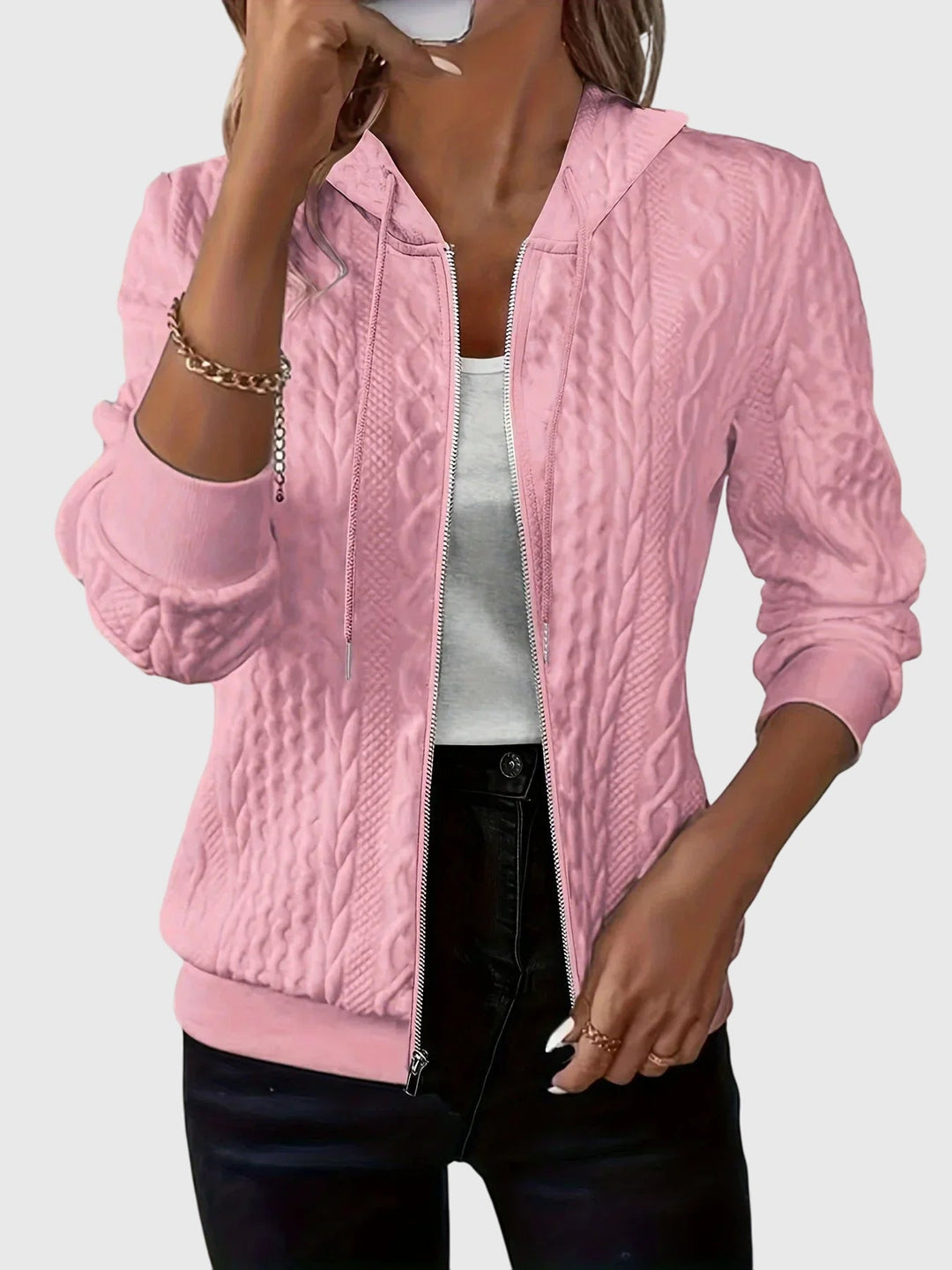 Jenna | Hoodie met Rits