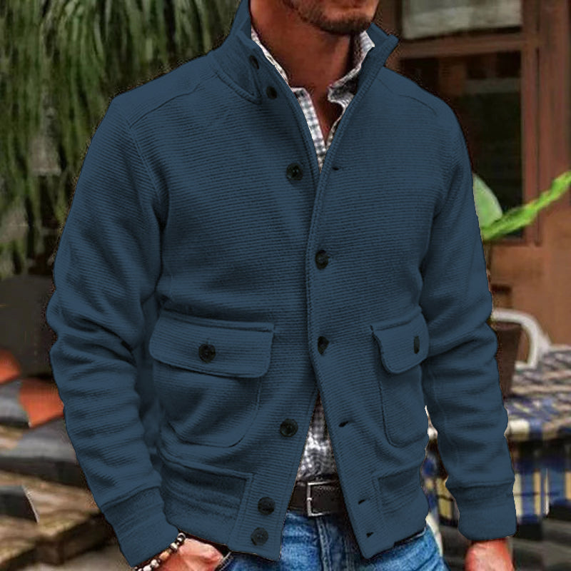 Heren Standkraag Effen Kleur Jas 35479294X