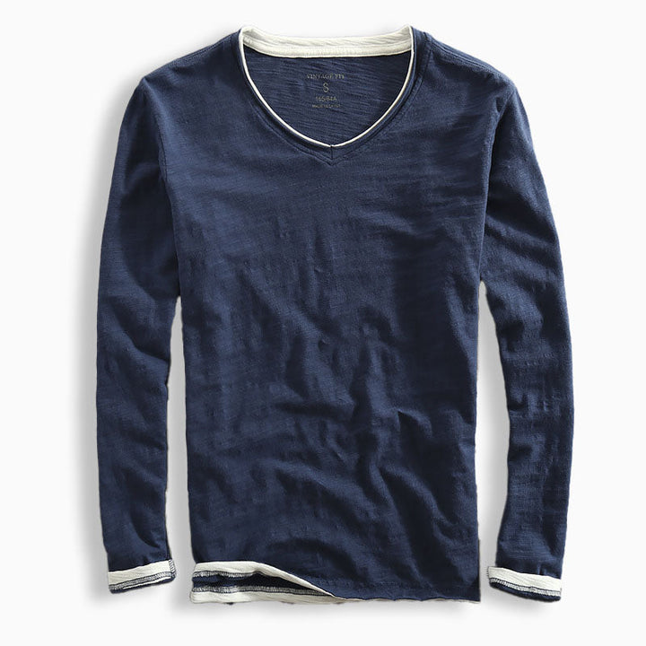 Riku Katoenen Langemouwen Shirt