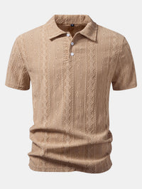 Geometrische Jacquard Polo