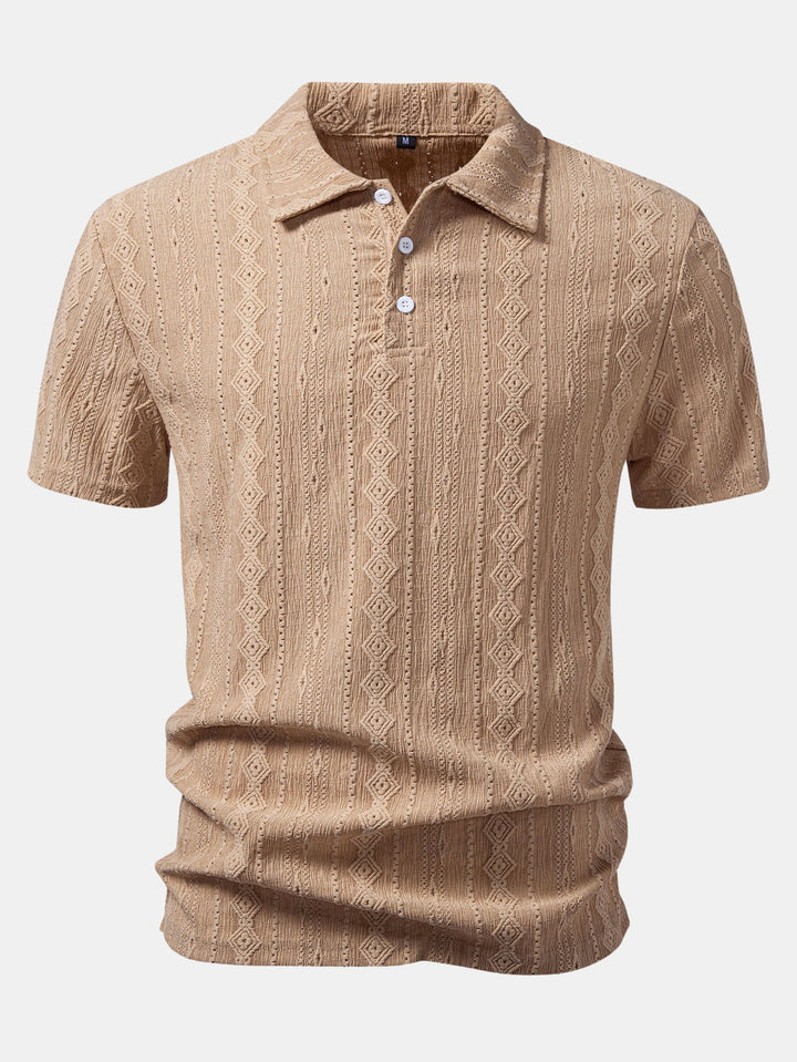 Geometrische Jacquard Polo