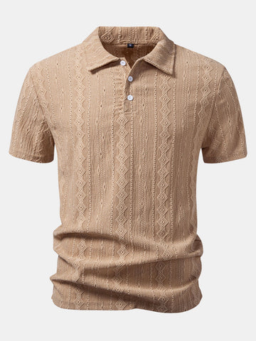 Geometrische Jacquard Polo